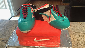 Athletic shoes cake