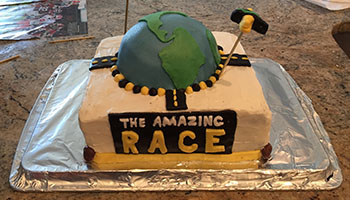 'Amazing Race' themed cake
