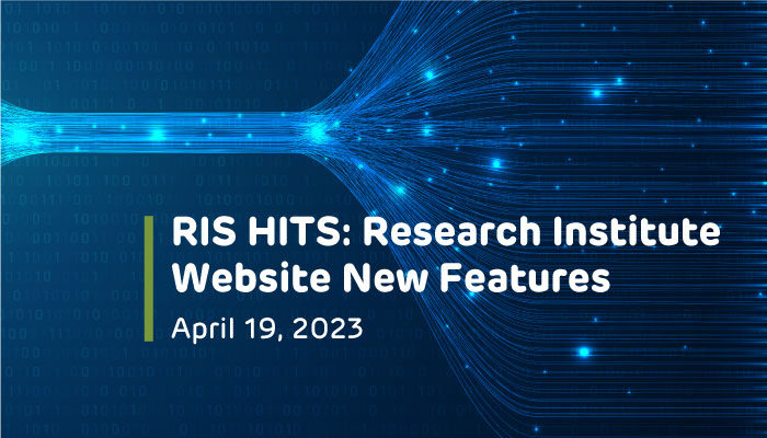 RIS HITS - Research Institute Website New Features 2023
