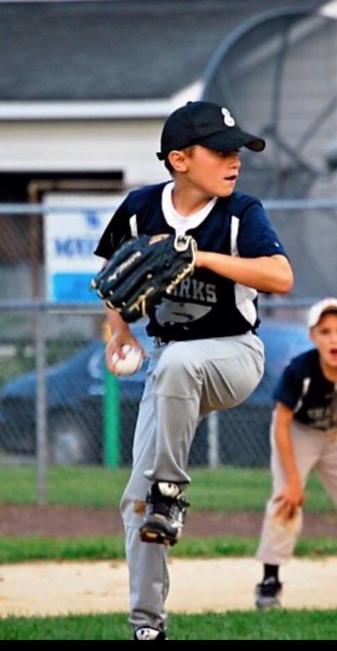 Kevin Eaise Pitching in Little League 